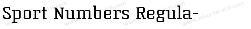 Sport Numbers Regula字体转换